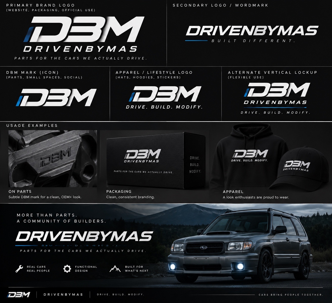 DrivenByMas brand identity